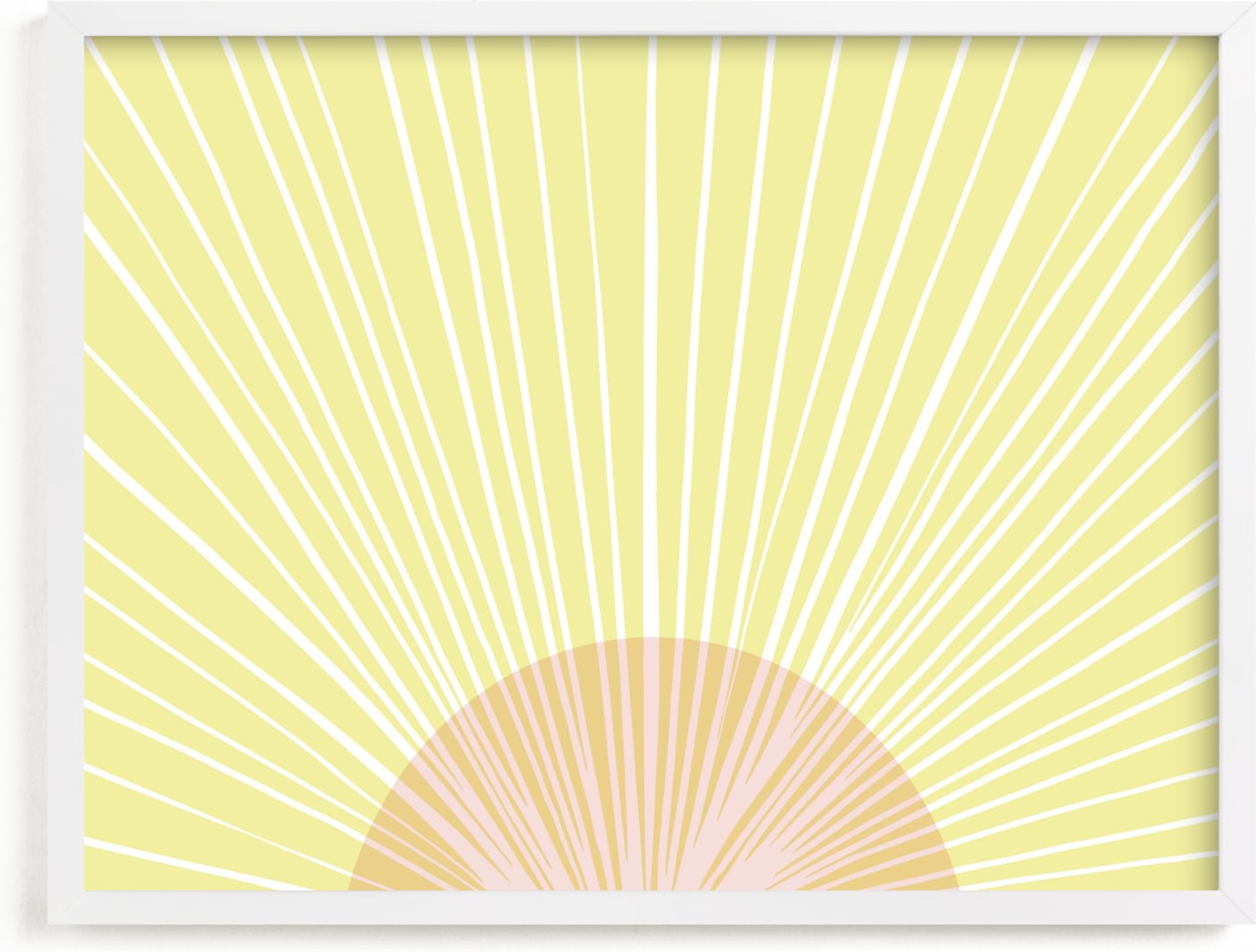 This is a yellow kids wall art by Kerry Doyle called Pastel Sunrise.