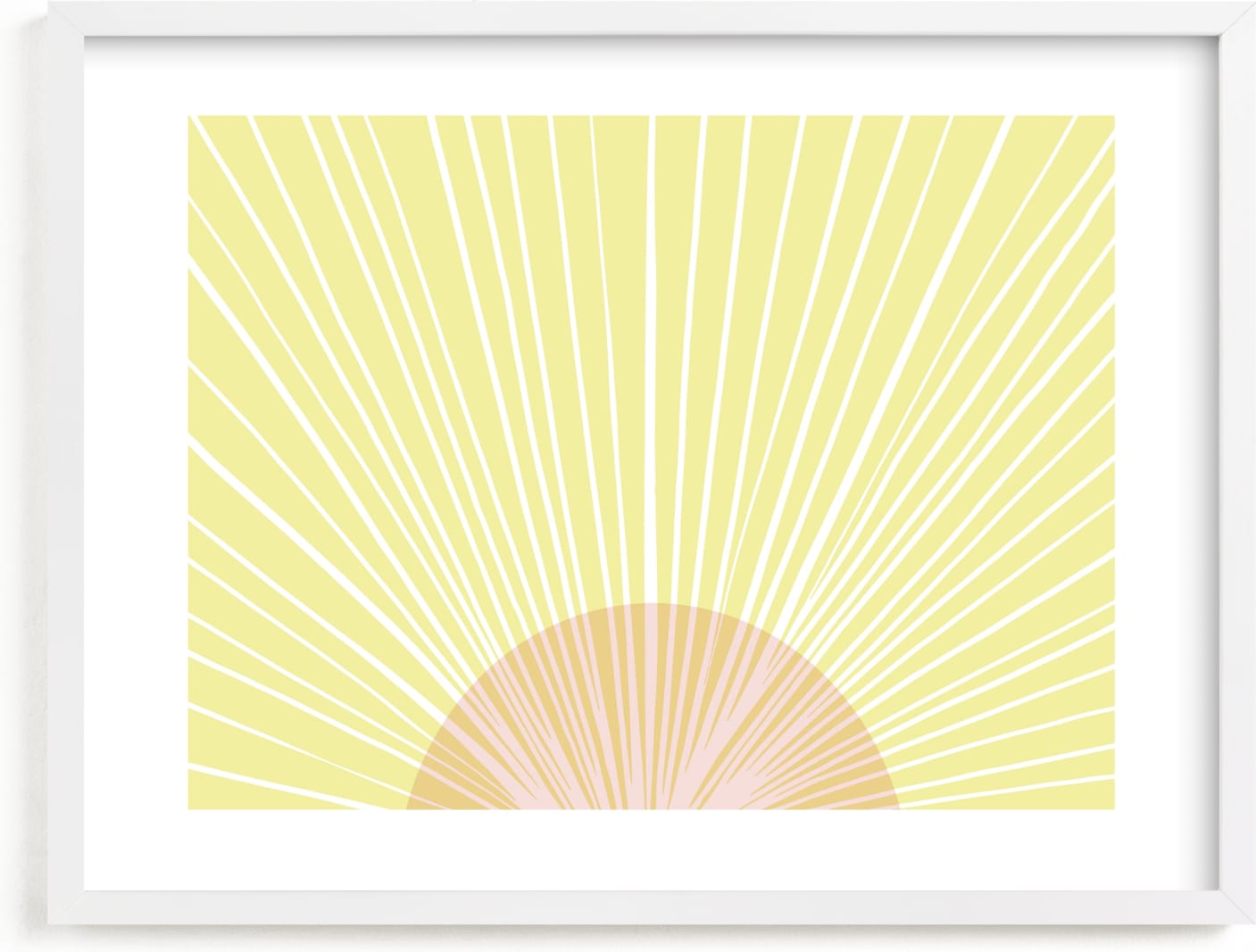 This is a yellow kids wall art by Kerry Doyle called Pastel Sunrise.