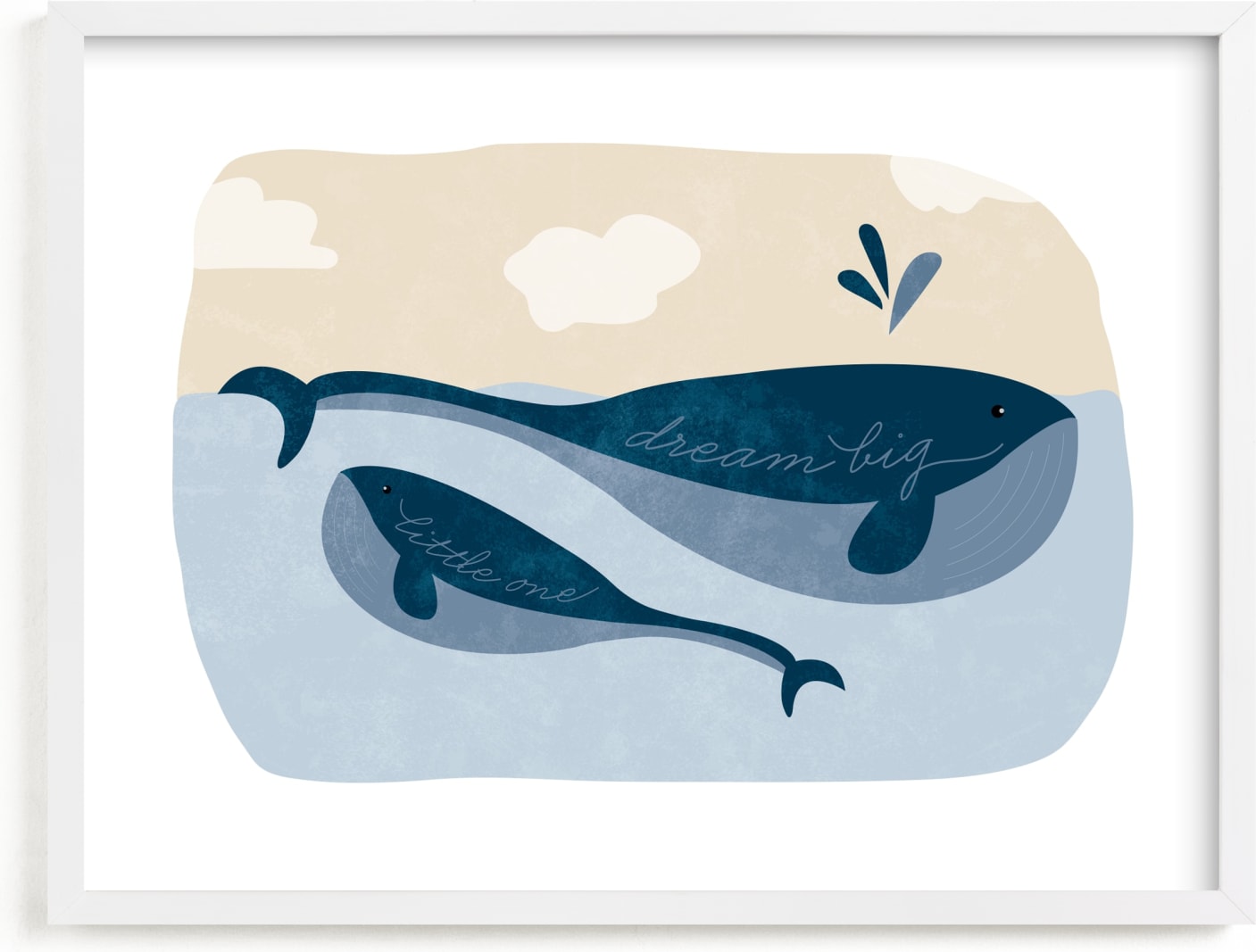 This is a blue art by Erica Krystek called Little Whale.