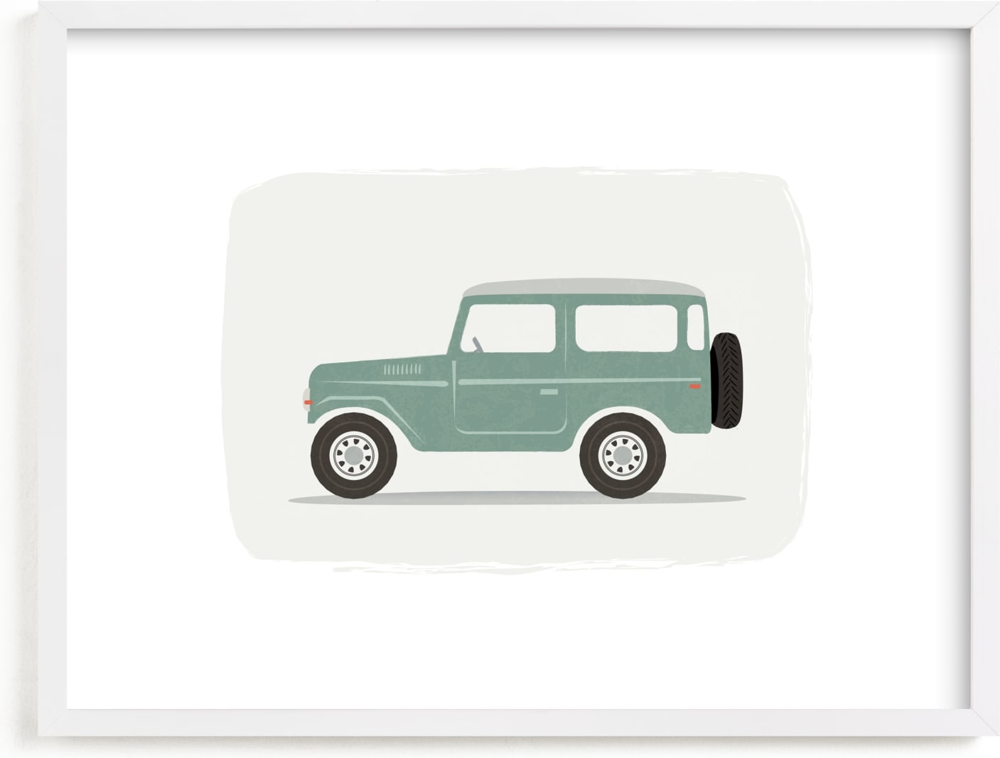 This is a grey art by Karidy Walker called Vintage Land Cruiser.