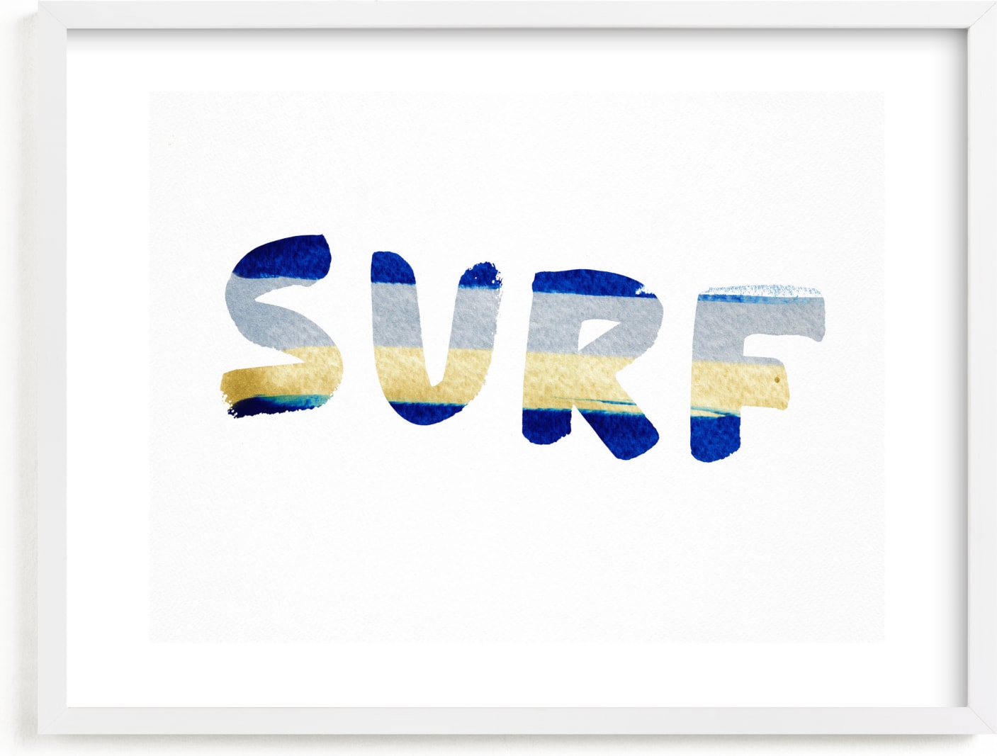 This is a blue art by Christina Flowers called SURF and SUN.