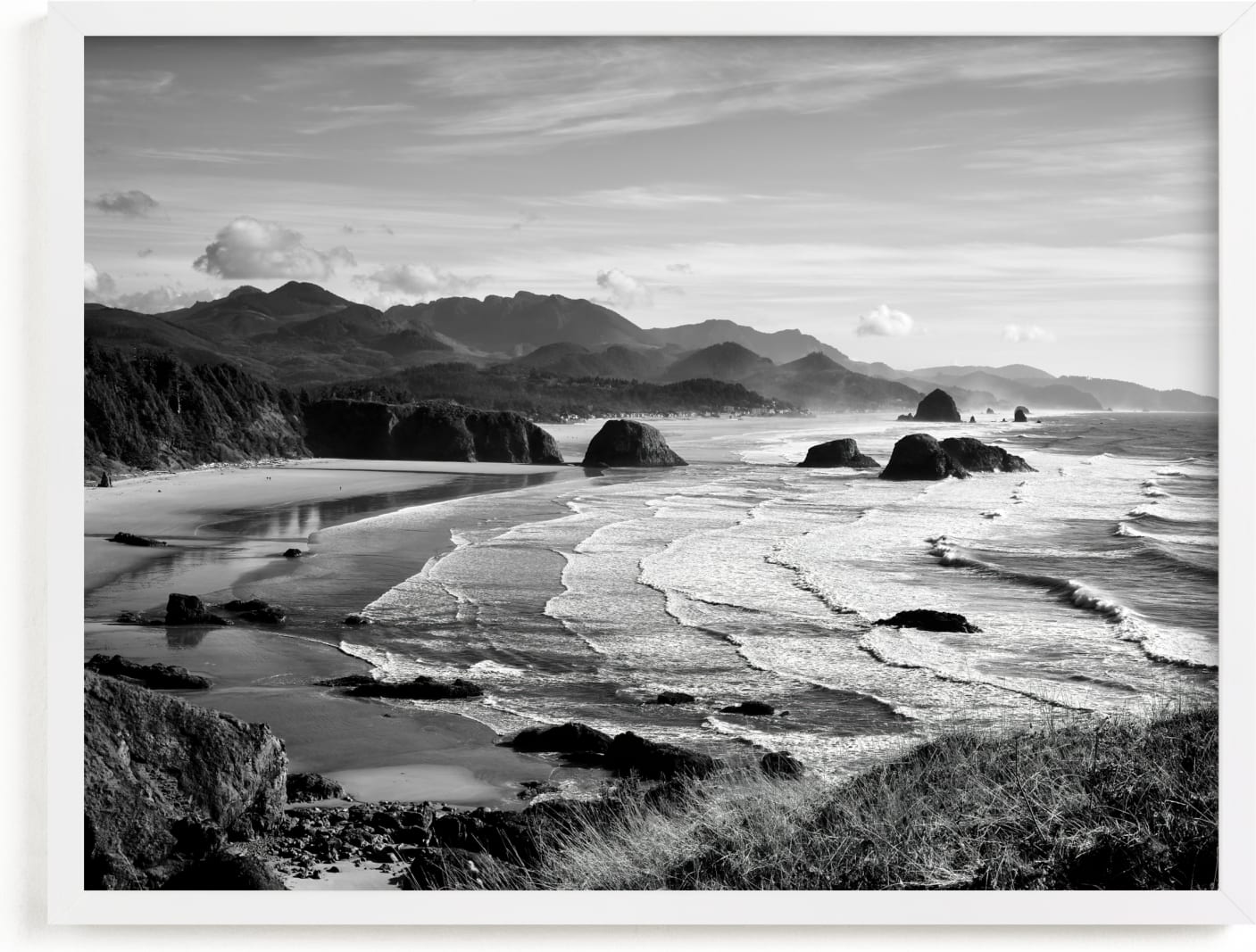 This is a black and white art by Jan Kessel called Coastline.