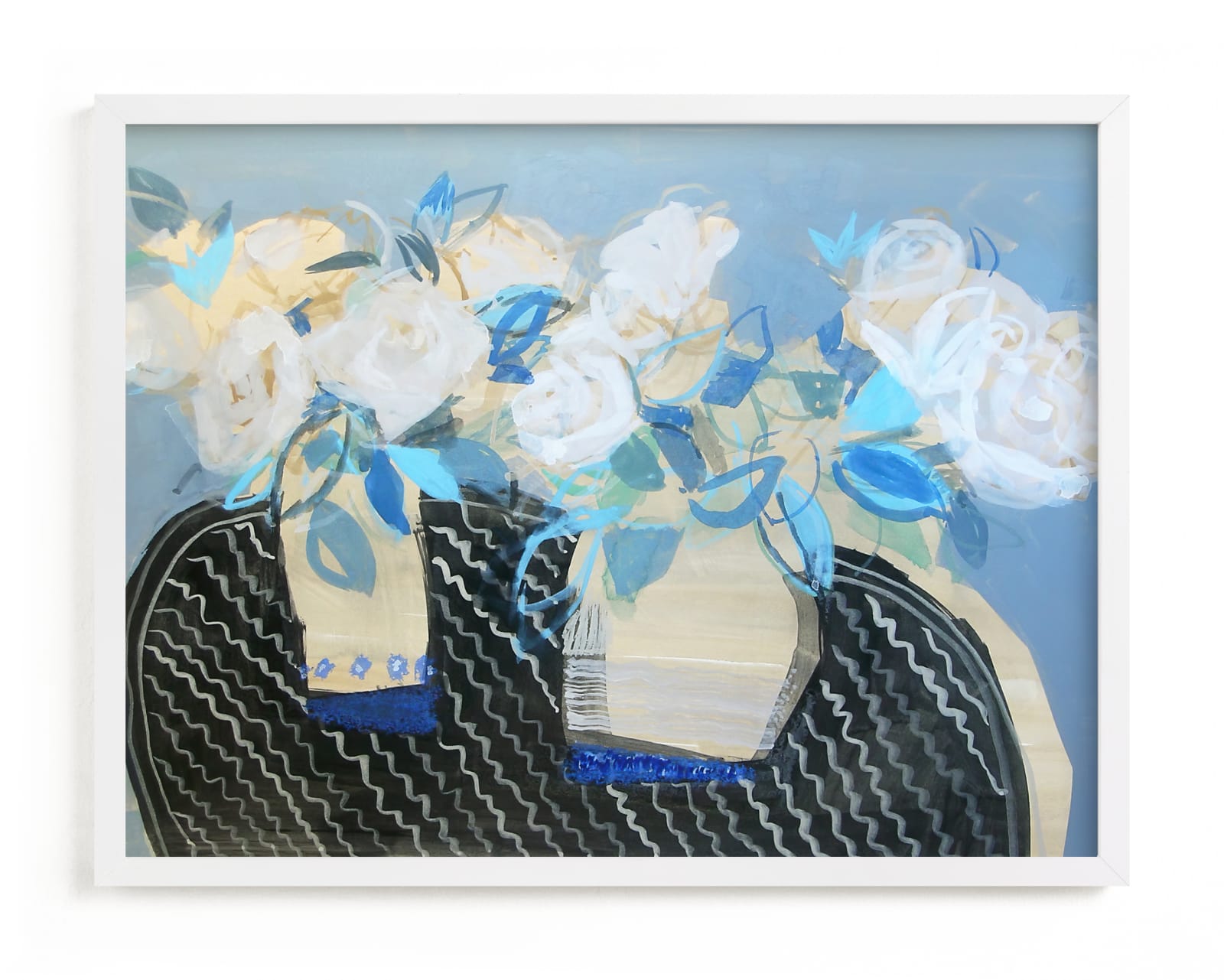 "gracie's roses" - Limited Edition Art Print by Liz Innvar in beautiful frame options and a variety of sizes.