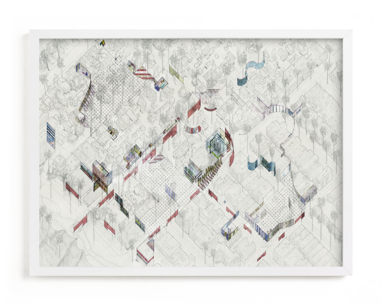 "Santa Monica Abstraction" - Limited Edition Art Print by Johnathon Smith in beautiful frame options and a variety of sizes.