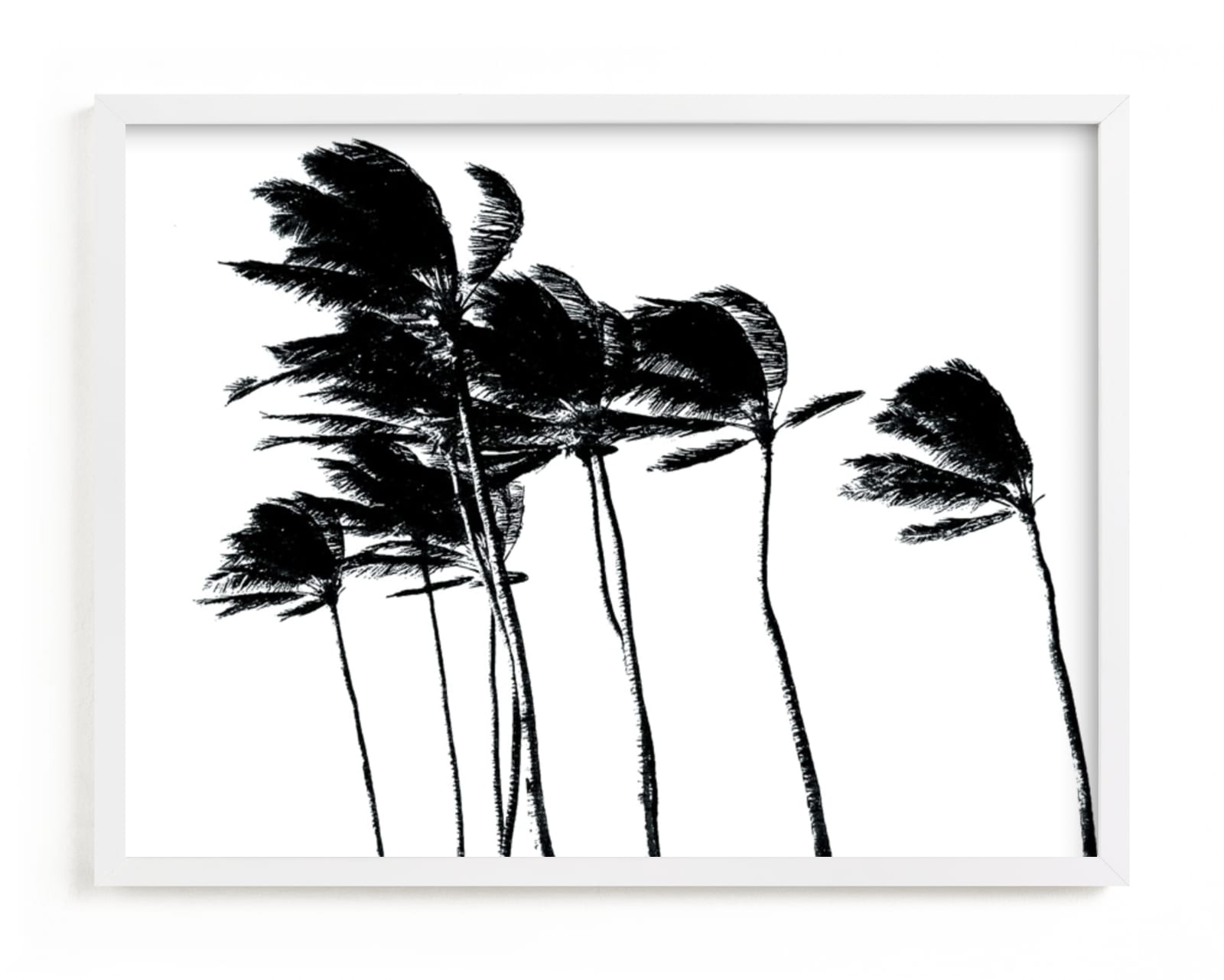 "Palm Trees in the Wind" - Limited Edition Art Print by BeachPaperCo in beautiful frame options and a variety of sizes.