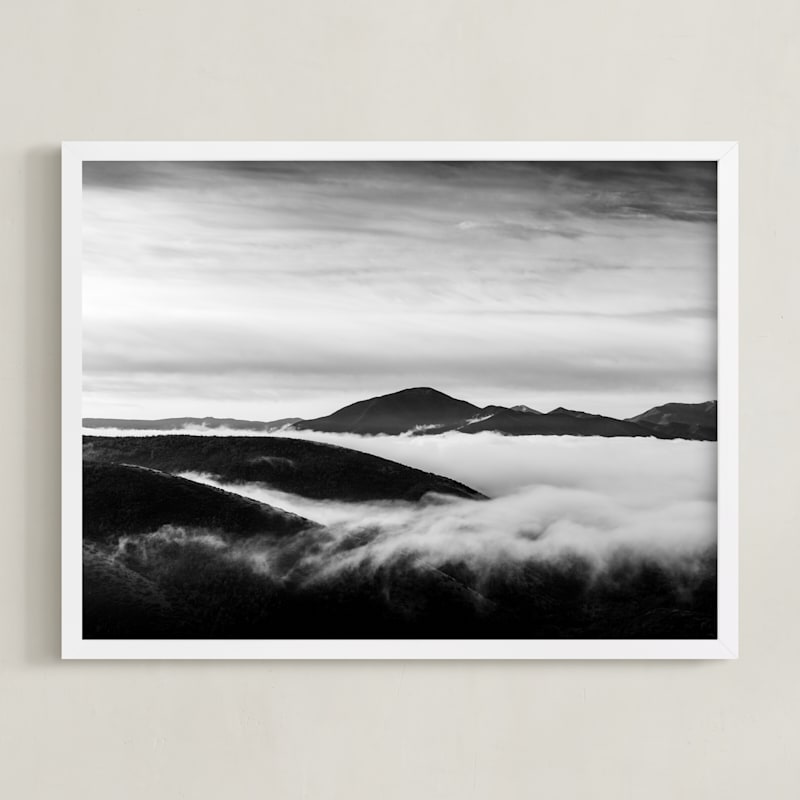 "Tempest Number Three" - Art Print in charcol by Eric Clegg - Framed
