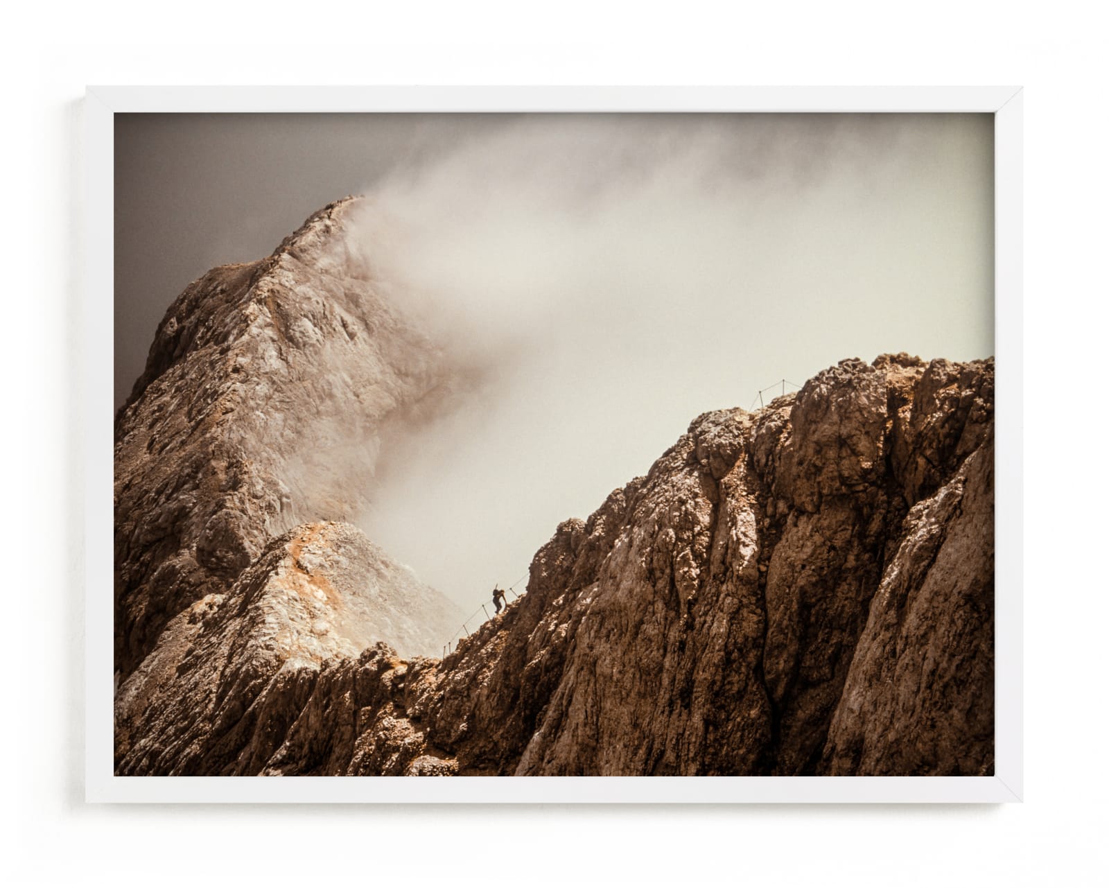 "Man and a Mountain" - Limited Edition Art Print by Uros Zagozen in beautiful frame options and a variety of sizes.