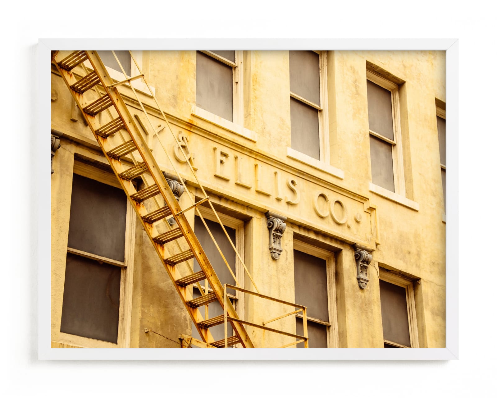 "Yellow Building" - Limited Edition Art Print by Kamala Nahas in beautiful frame options and a variety of sizes.