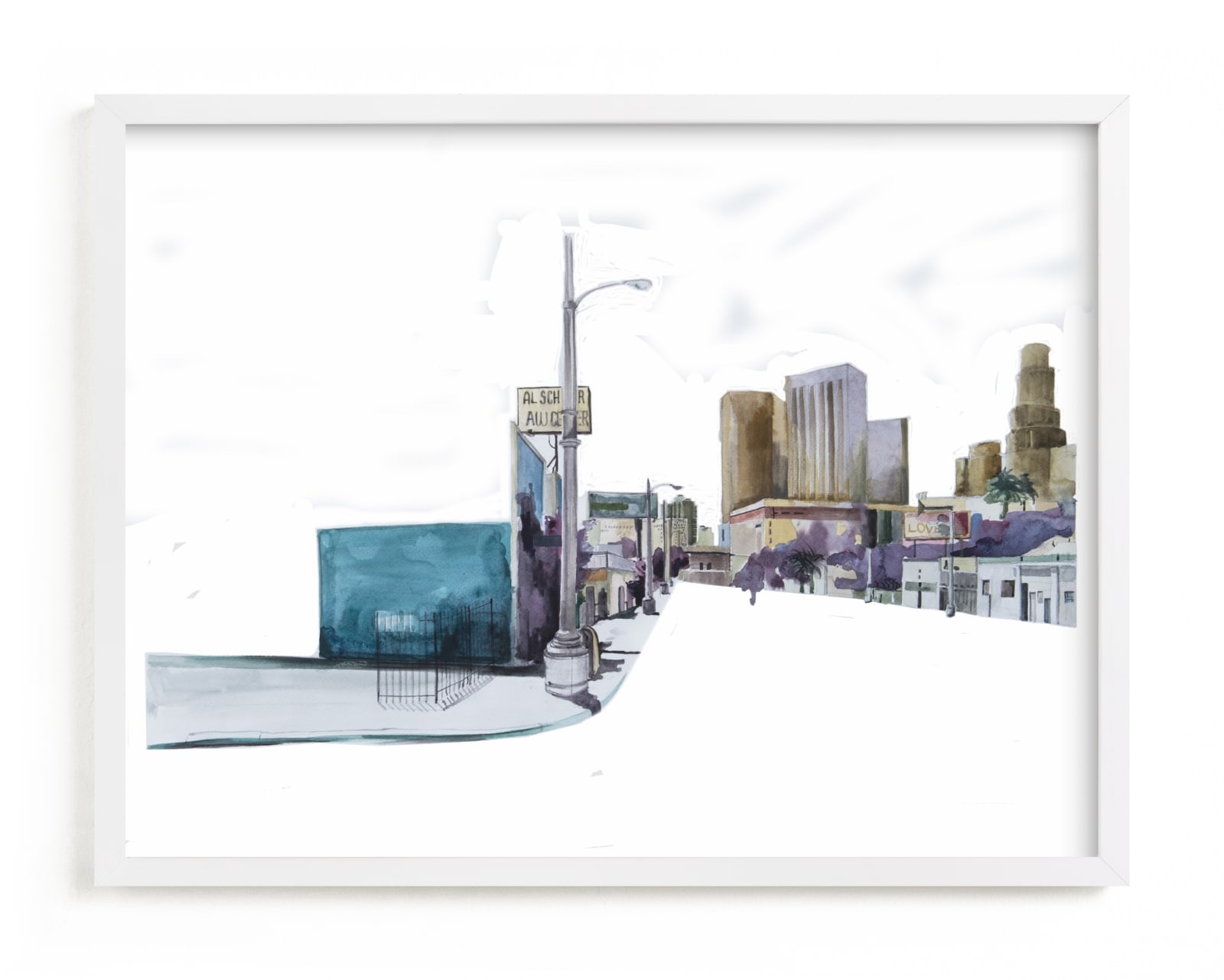 "Los Angeles streets" - Limited Edition Art Print by Viktoria Eperjesi in beautiful frame options and a variety of sizes.