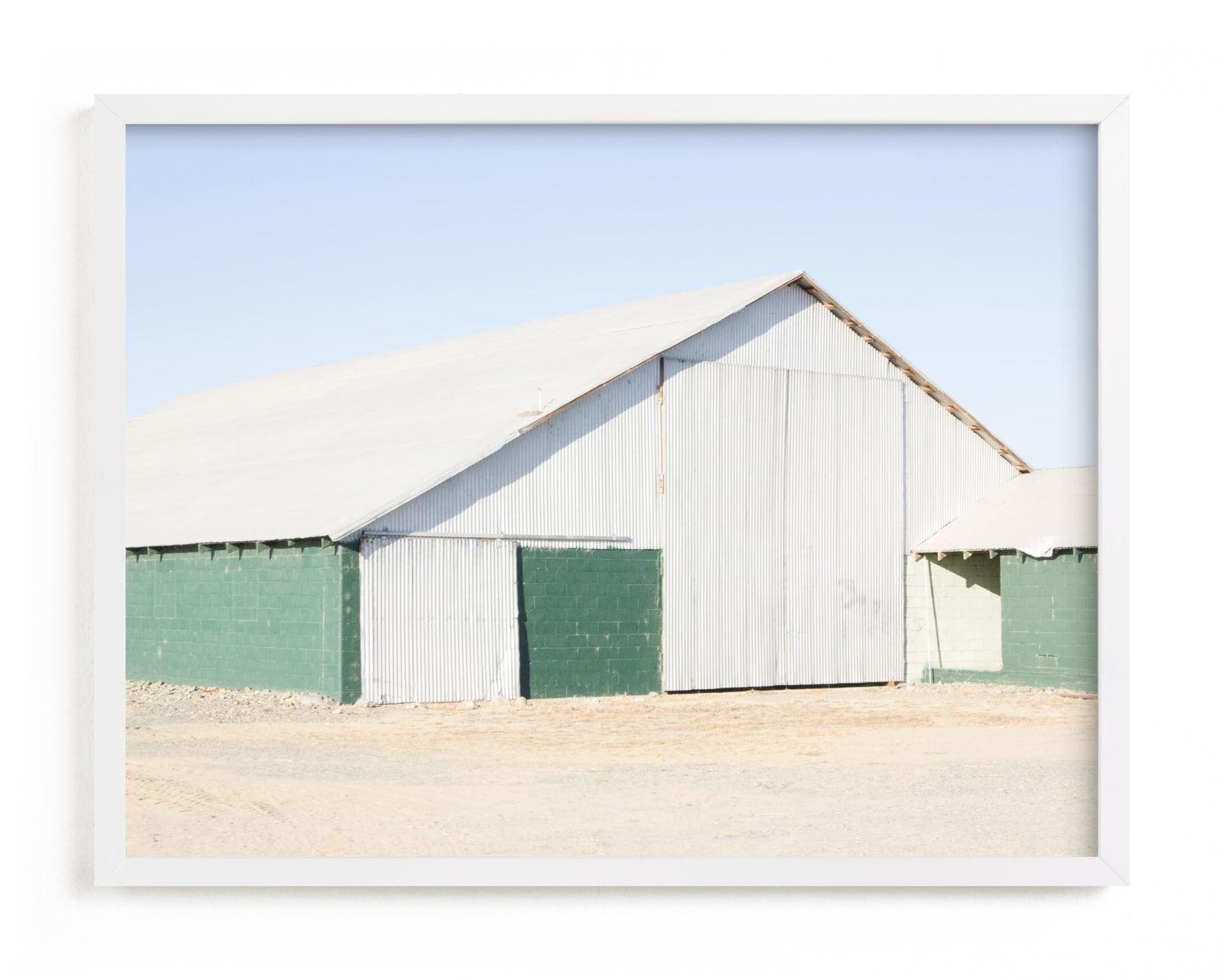 "Green Barn" - Limited Edition Art Print by Alex Elko Design in beautiful frame options and a variety of sizes.