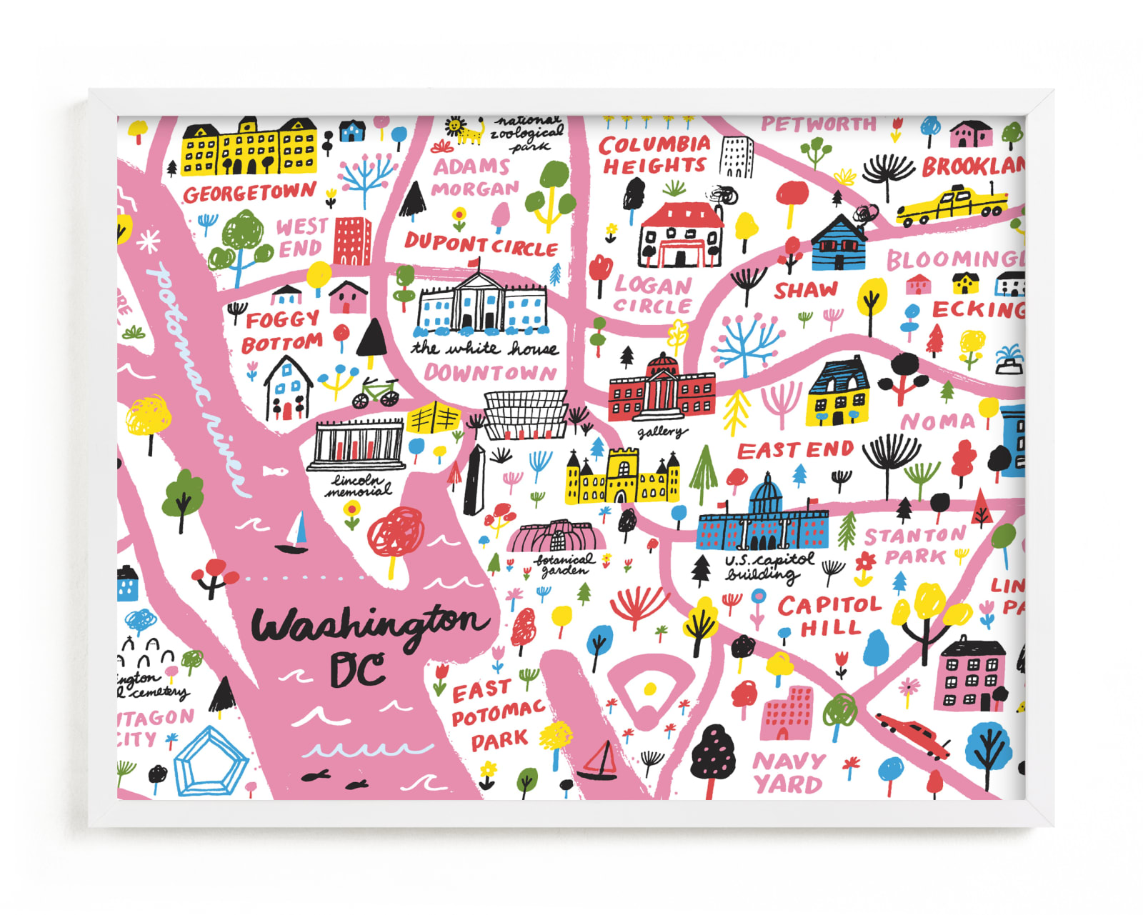 "I Love Washington D.C." - Limited Edition Art Print by Jordan Sondler in beautiful frame options and a variety of sizes.