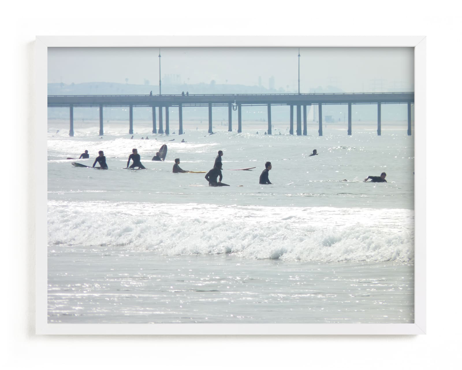 "Waiting, Venice Pier" - Limited Edition Art Print by Annie Seaton in beautiful frame options and a variety of sizes.