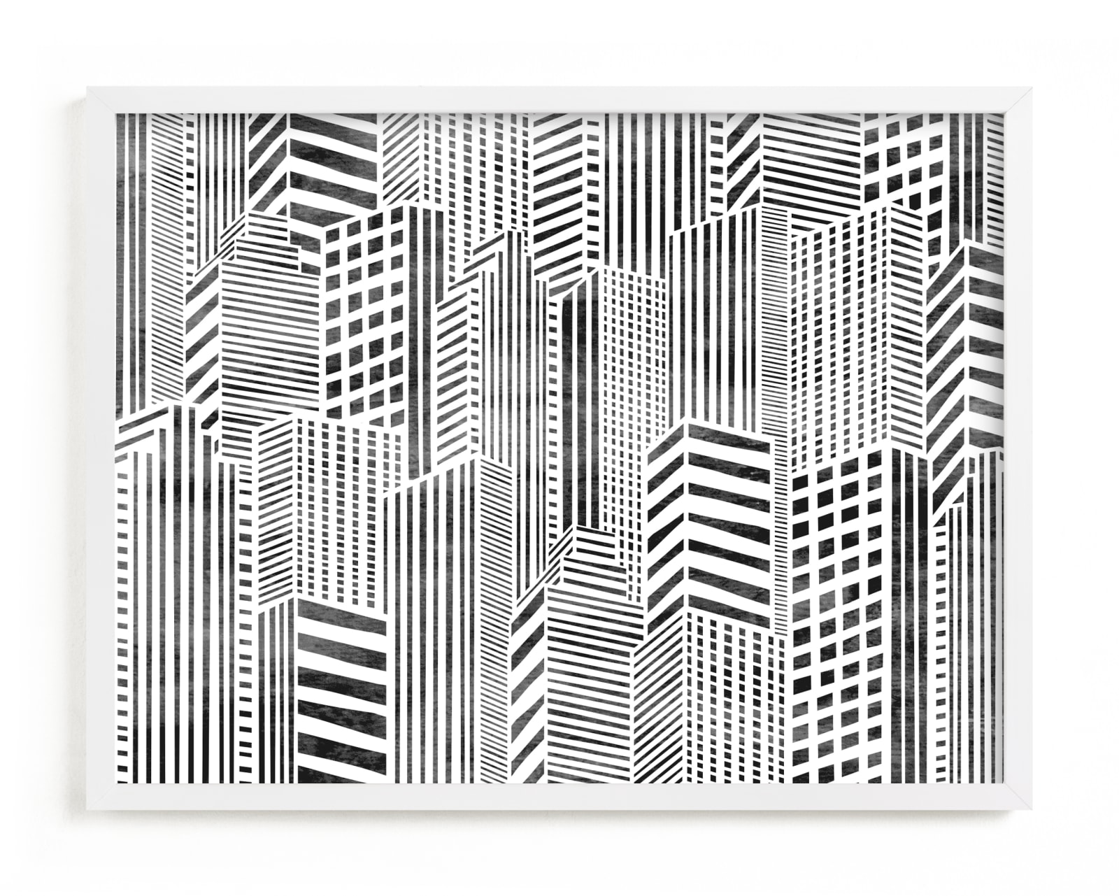 "Linear City" - Limited Edition Art Print by Daniela in beautiful frame options and a variety of sizes.