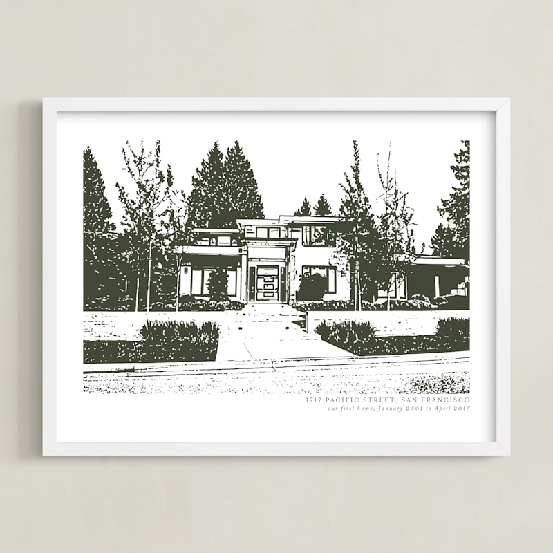 Custom House Portrait With Text