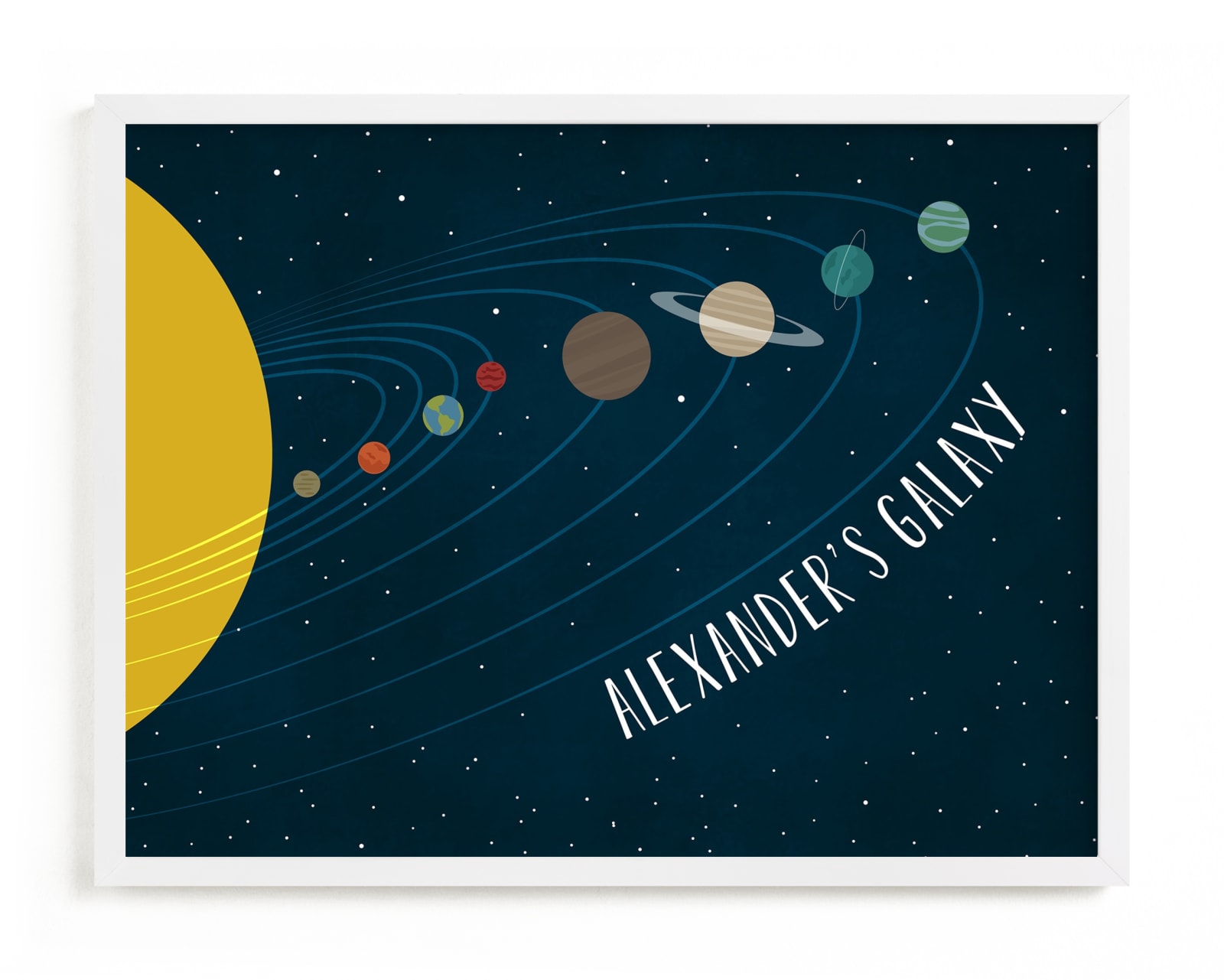 "Galaxy" - Custom Open Edition Children's Art Print by Heather Schertzer in beautiful frame options and a variety of sizes.