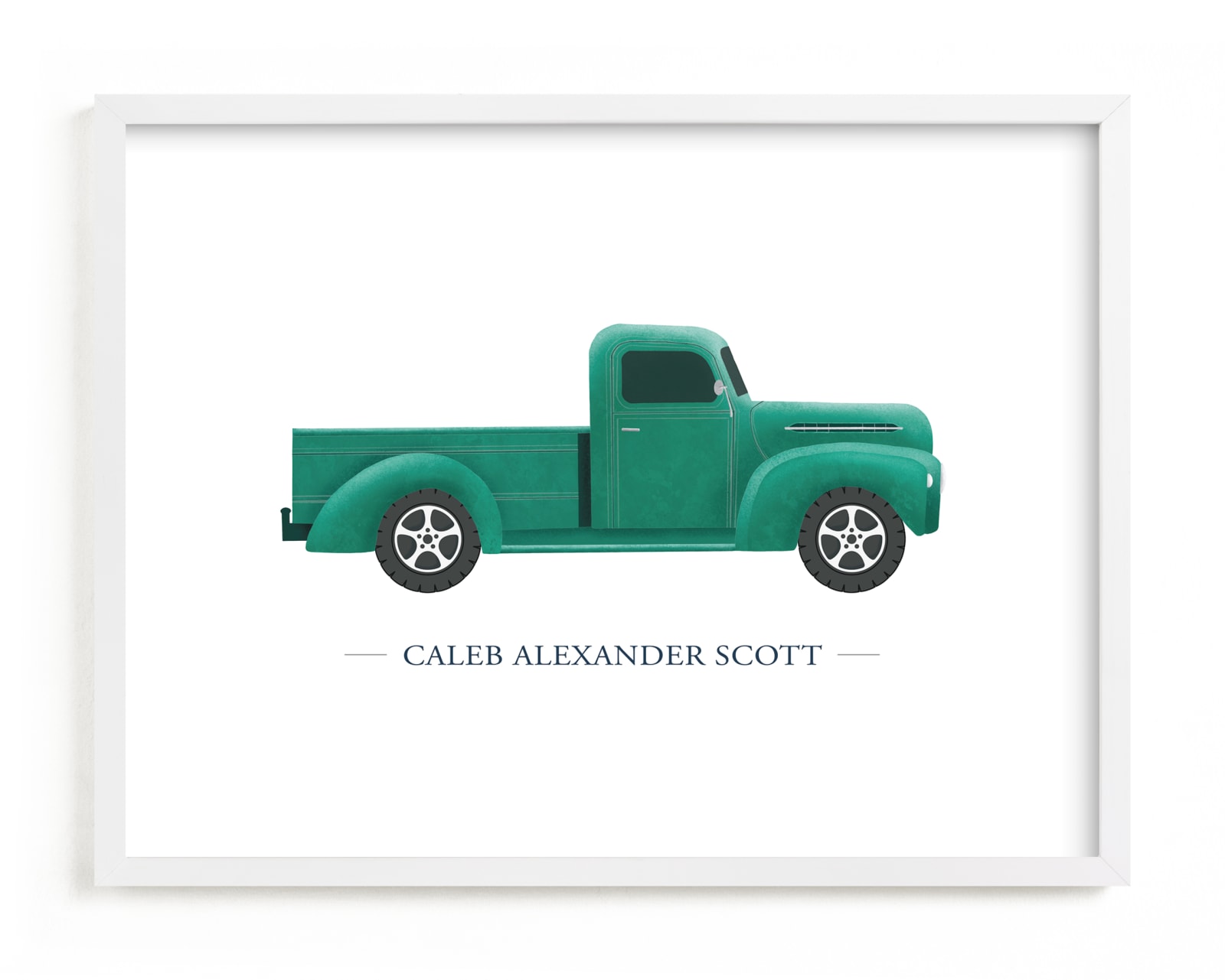 "Old American Truck" - Children's Custom Art Print by Rebecca Humphreys in beautiful frame options and a variety of sizes.