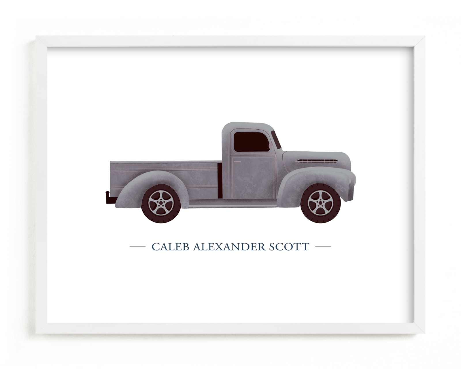 "Old American Truck" - Children's Custom Art Print by Rebecca Humphreys in beautiful frame options and a variety of sizes.