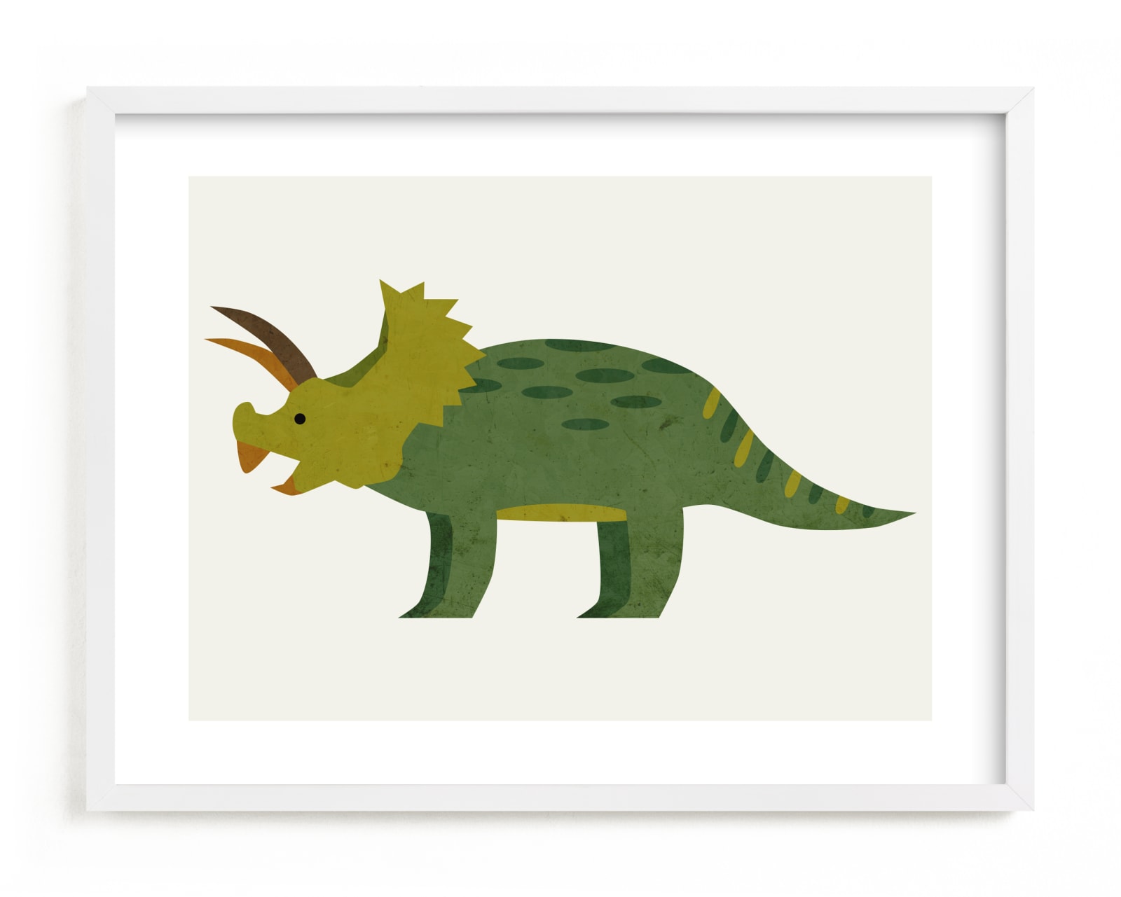 "Triceratops" - Limited Edition Art Print by Amy Mullen in beautiful frame options and a variety of sizes.