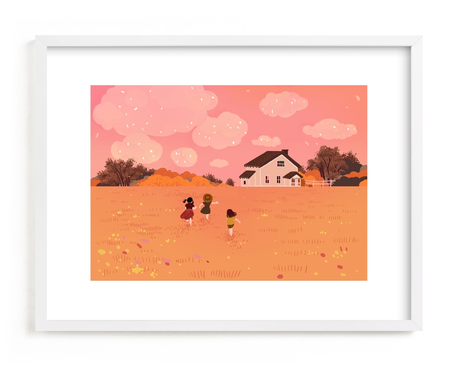 "Three little friends" - Limited Edition Art Print by Yuke Li in beautiful frame options and a variety of sizes.