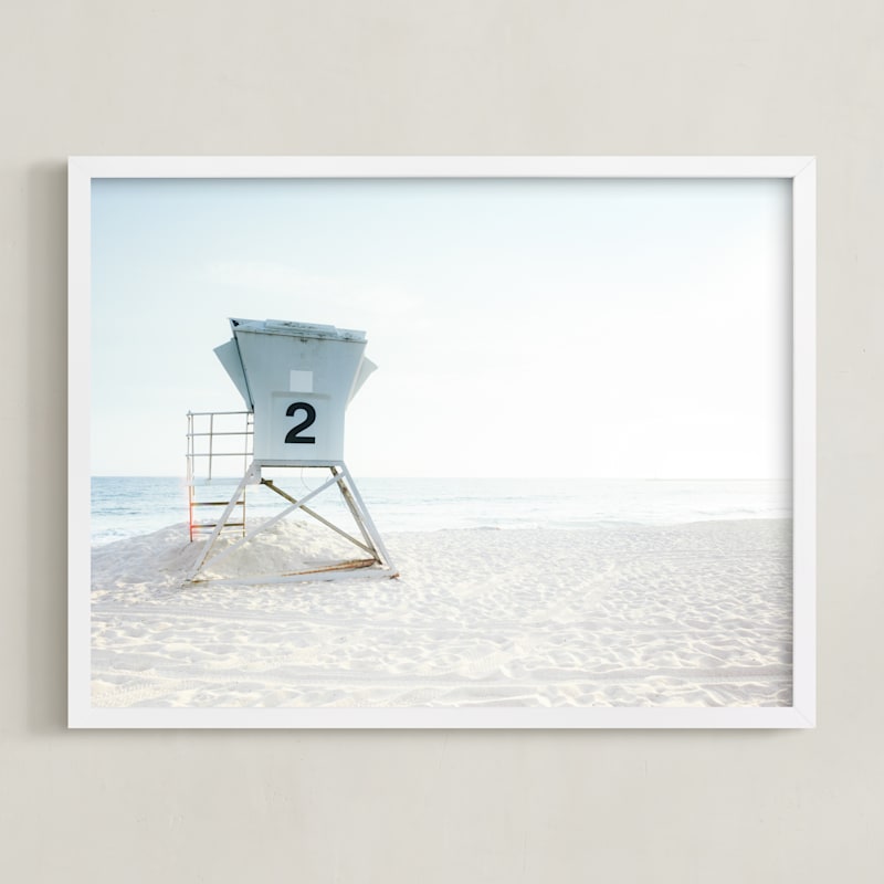 "Summer Tower" - Art Print in breeze by Kamala Nahas - Framed