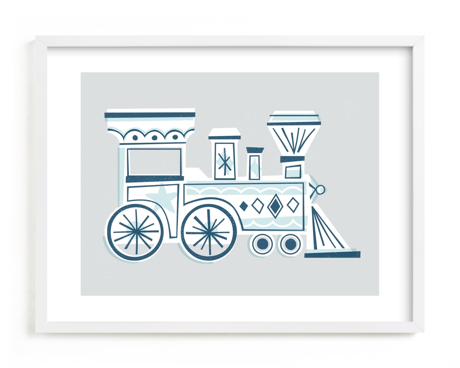 "Terrific Train" - Limited Edition Art Print by Jessie Steury in beautiful frame options and a variety of sizes.