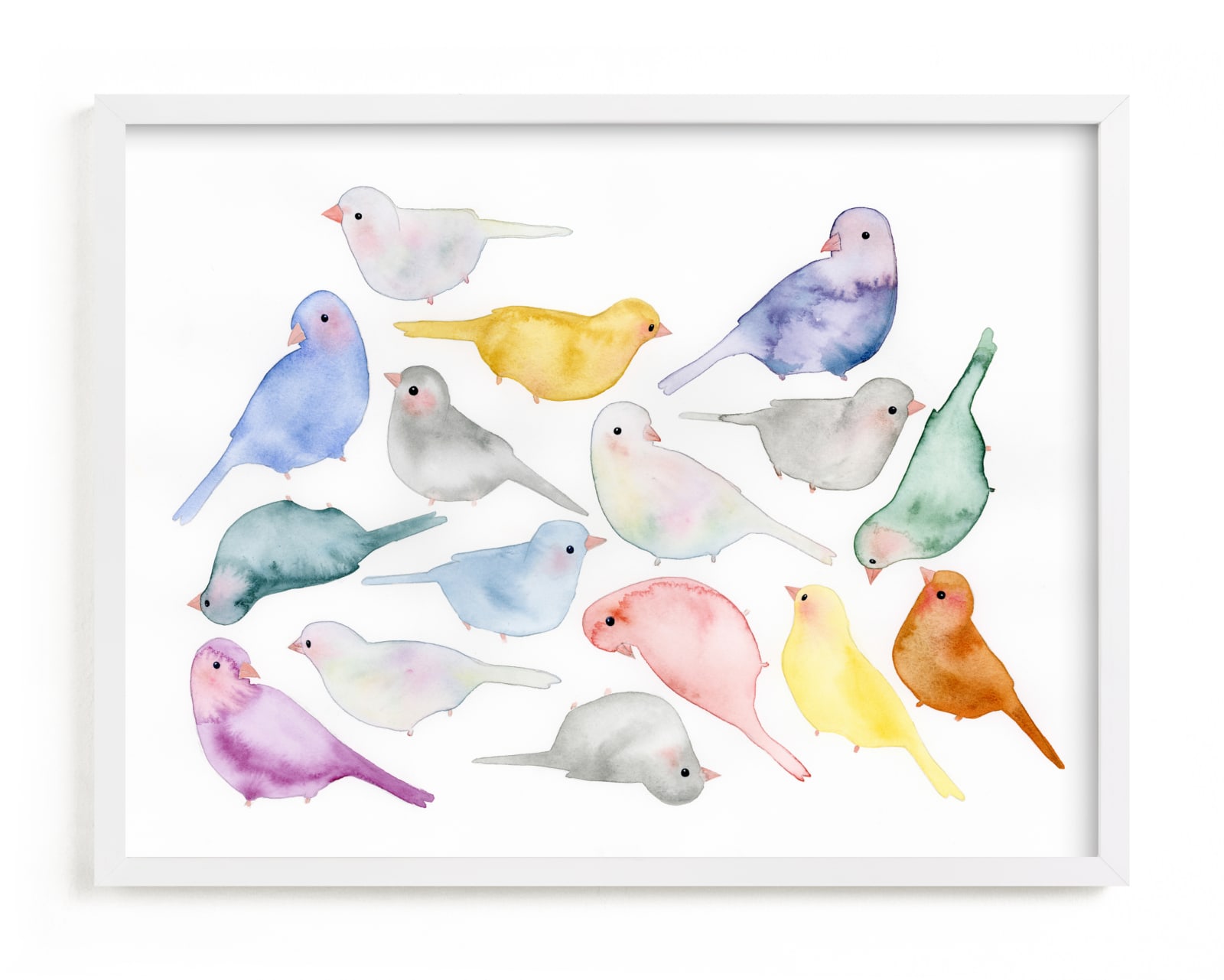 "Bird Crew" - Limited Edition Art Print by Renee Anne Bouffard-McManus in beautiful frame options and a variety of sizes.
