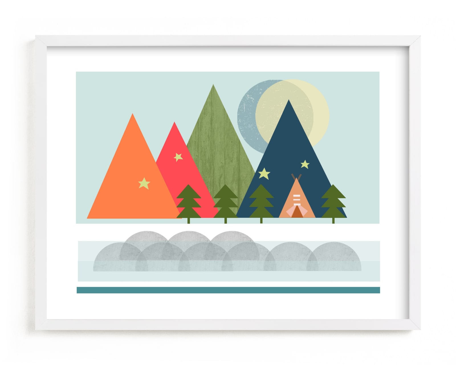 "Gone Camping" - Limited Edition Art Print by AlisonJerry in beautiful frame options and a variety of sizes.