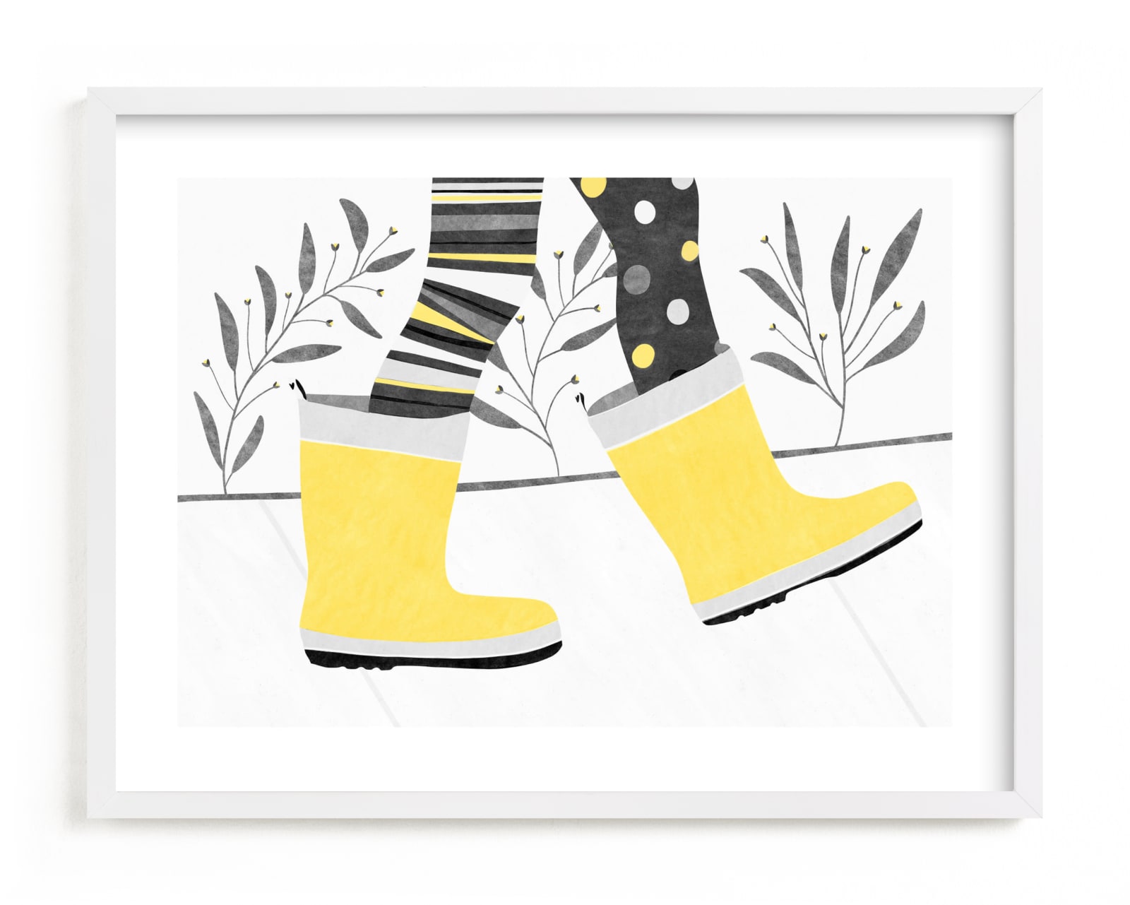 "rainboots on sunny days" - Limited Edition Art Print by Leanne Friedberg in beautiful frame options and a variety of sizes.