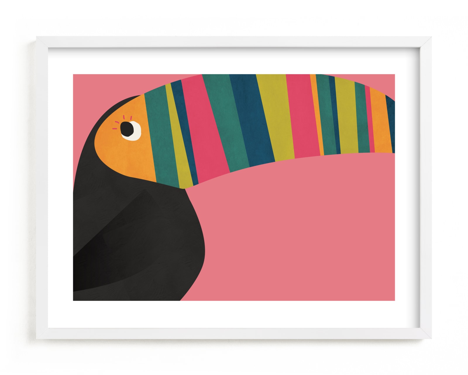 "Stripy Toucan" - Limited Edition Art Print by Catherine Culvenor in beautiful frame options and a variety of sizes.