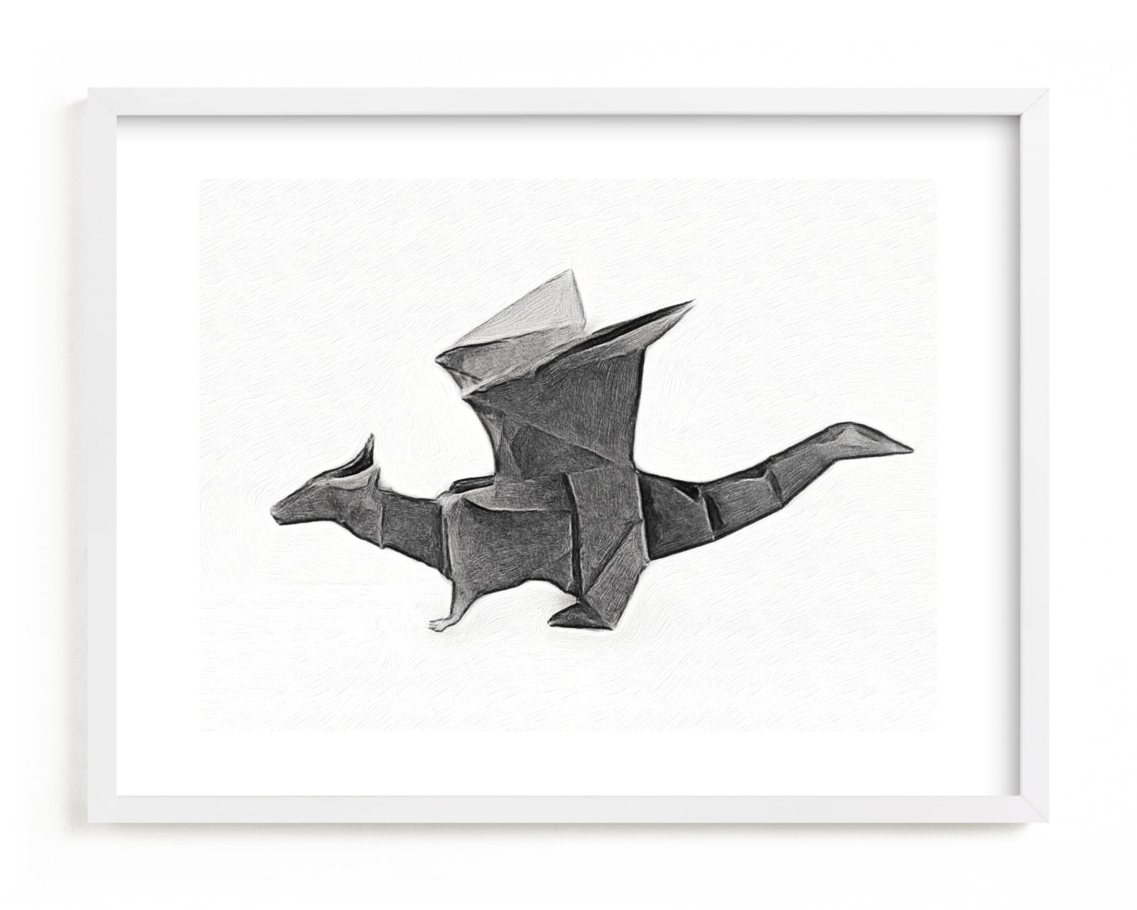 "Paper Animals: Dragon" - Limited Edition Art Print by Maja Cunningham in beautiful frame options and a variety of sizes.