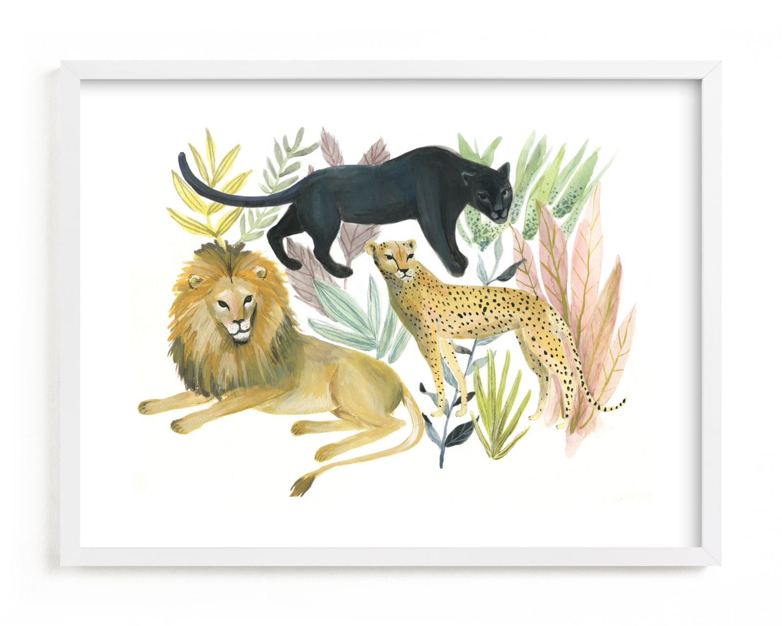"Wild Cats" - Limited Edition Art Print by Emilie Simpson in beautiful frame options and a variety of sizes.