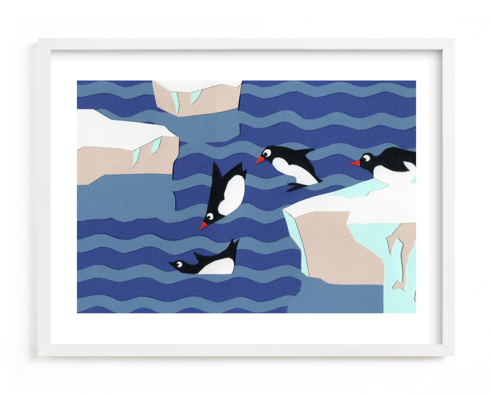 "Pretty Penguins" - Limited Edition Art Print by Rafael Yaniger in beautiful frame options and a variety of sizes.