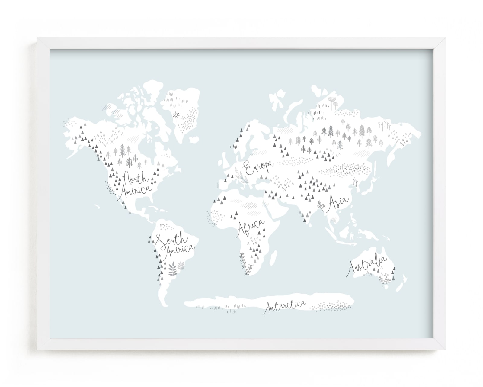 "Beautiful World Map" - Limited Edition Art Print by Jessie Steury in beautiful frame options and a variety of sizes.