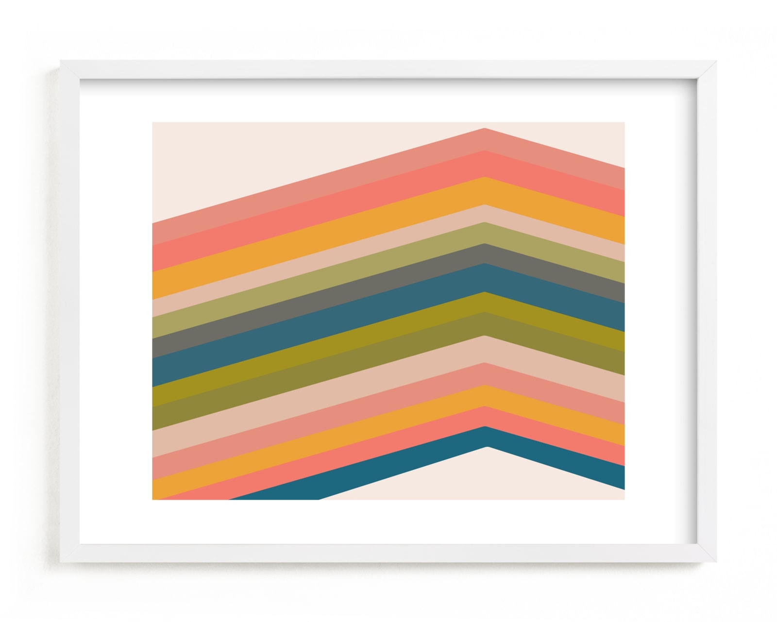 "Retro Stripes" - Limited Edition Art Print by Beth Vassalo in beautiful frame options and a variety of sizes.