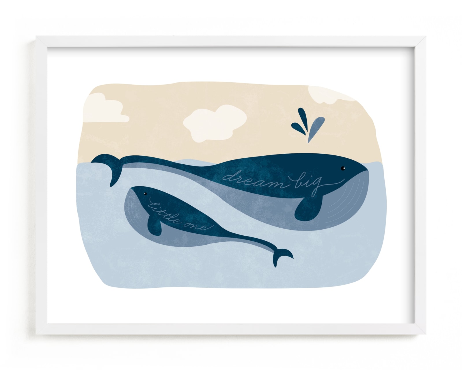 "Little Whale" by Erica Krystek in beautiful frame options and a variety of sizes.