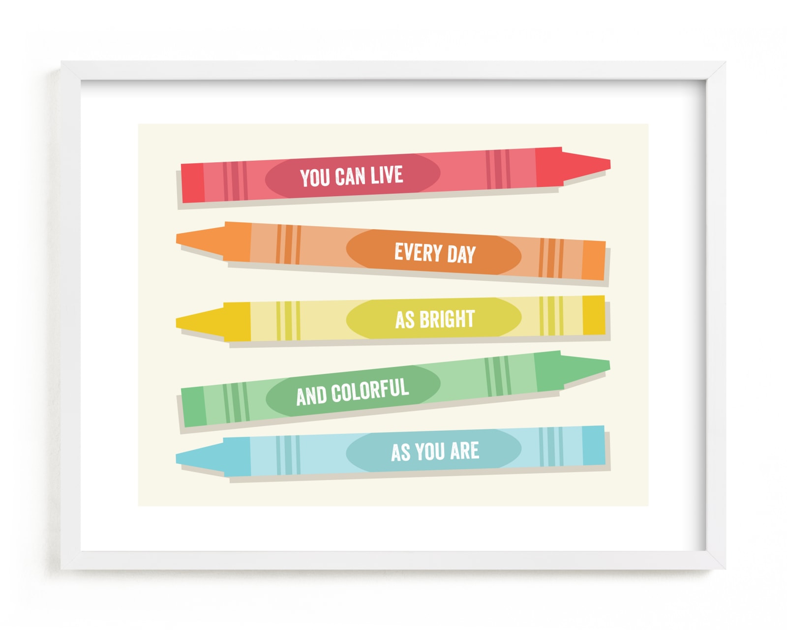"Colorful Crayons" by Sarah Cohn in beautiful frame options and a variety of sizes.