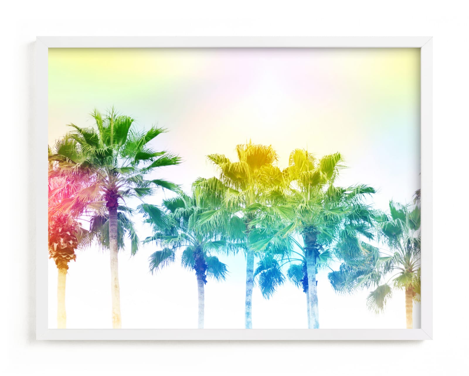 "Rainbow palms" by Dawn Smith in beautiful frame options and a variety of sizes.