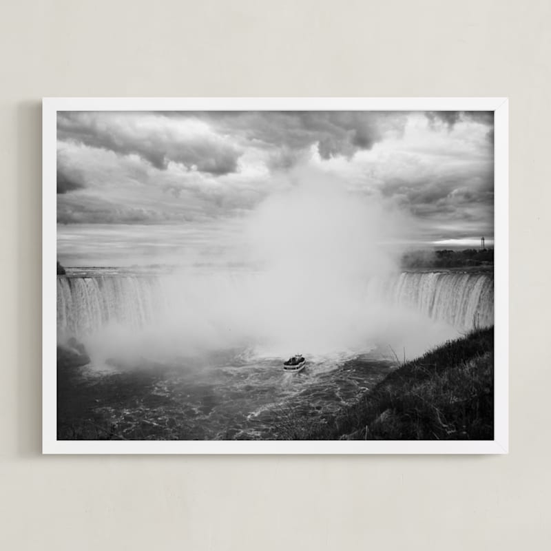 "Niagara" - Art Print in Shadow Black by Catherine Segura - Framed