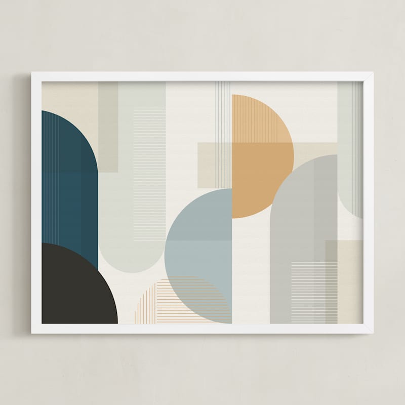 "Shuffle Series Downtown" - Art Print by Jennifer Morehead in beautiful frame options and a variety of sizes.