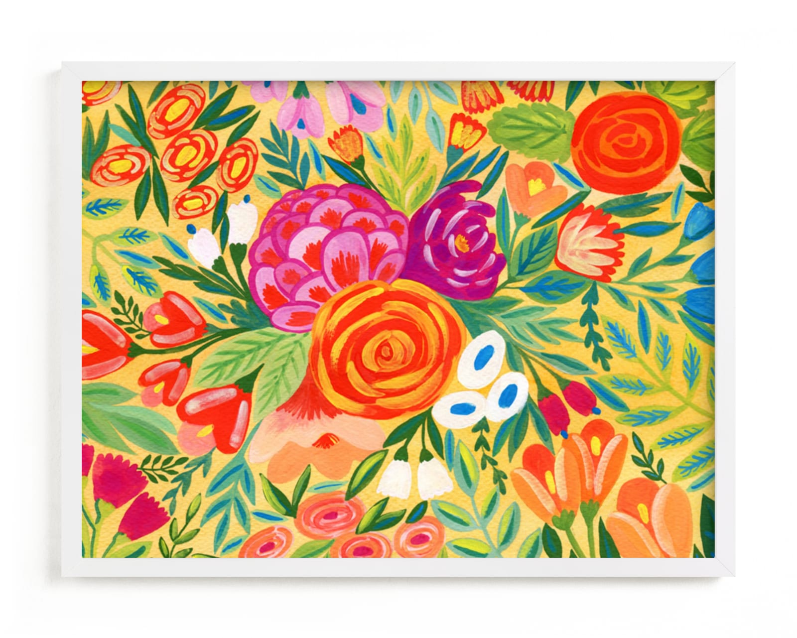 "Floral Composition" - Art Print by Alexandra Dzh in beautiful frame options and a variety of sizes.