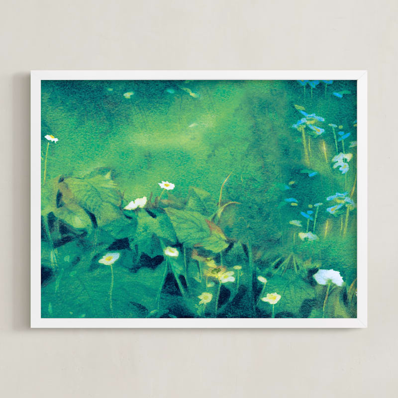 "Save Me a Spot, Meadow" - Art Print in Meadow by Tracy Ann - Framed