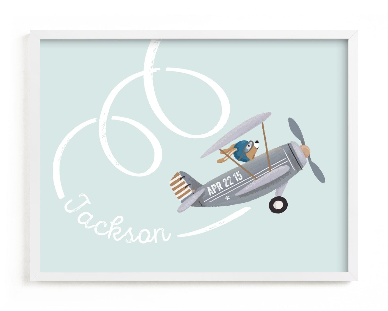 "aerobatics" - Custom Open Edition Nursery Art Print by Leia Matt in beautiful frame options and a variety of sizes.