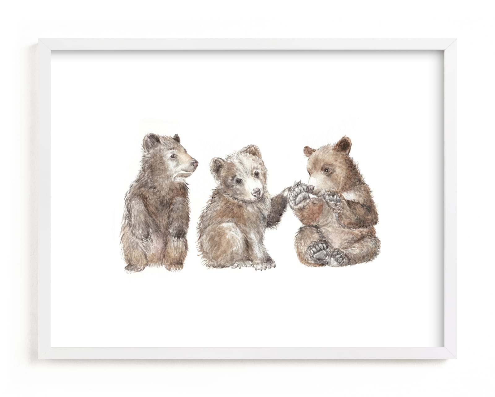 "Three Little Bears" - Limited Edition Art Print by Lauren Rogoff in beautiful frame options and a variety of sizes.