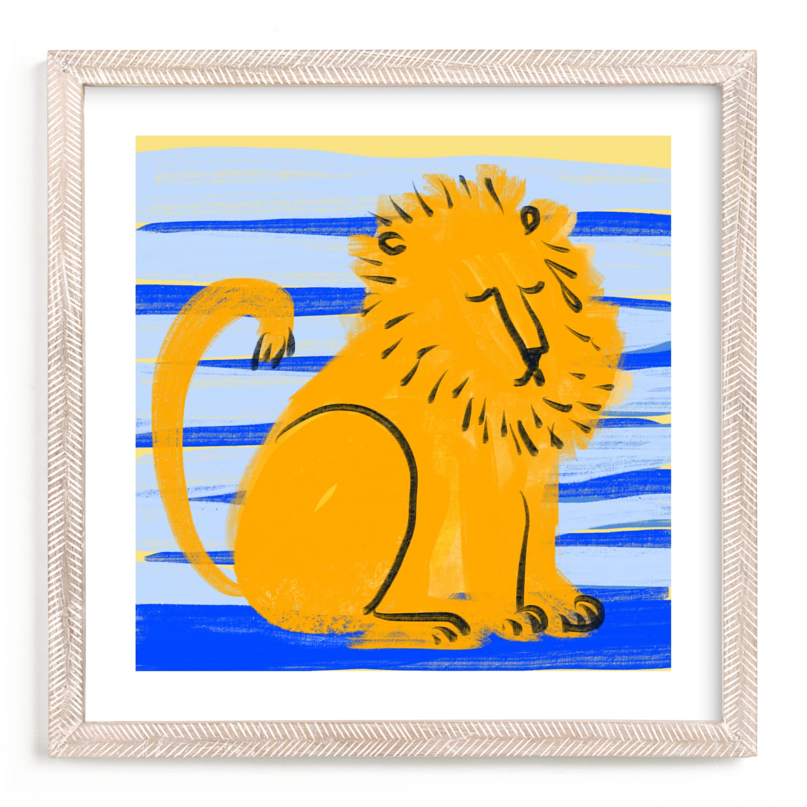 "Leo the Lion" - Limited Edition Art Print by Zoe Pappenheimer in beautiful frame options and a variety of sizes.