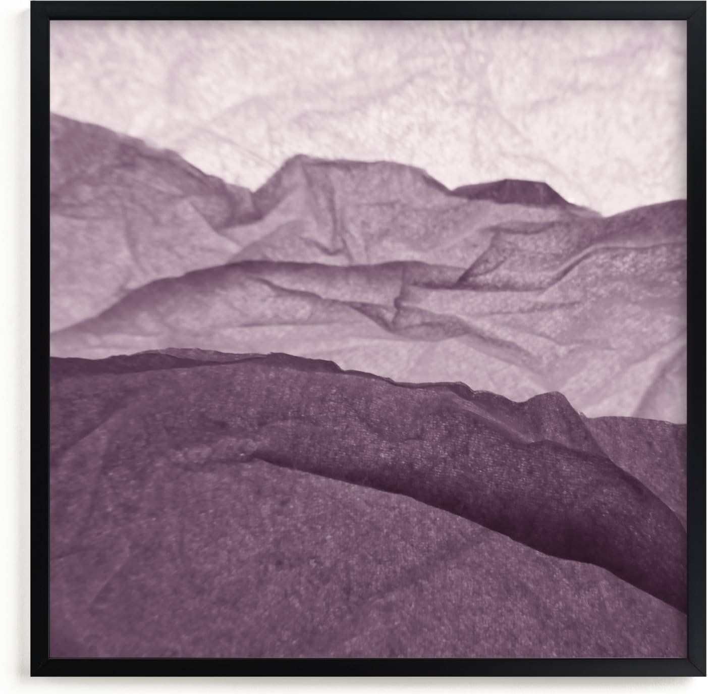 This is a purple art by Shannon Kohn called Paper Napkin Panorama III.