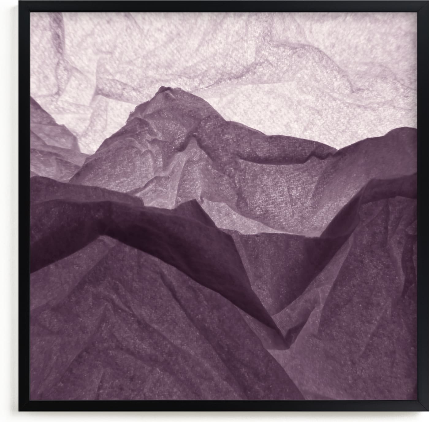This is a purple art by Shannon Kohn called Paper Napkin Panorama II.