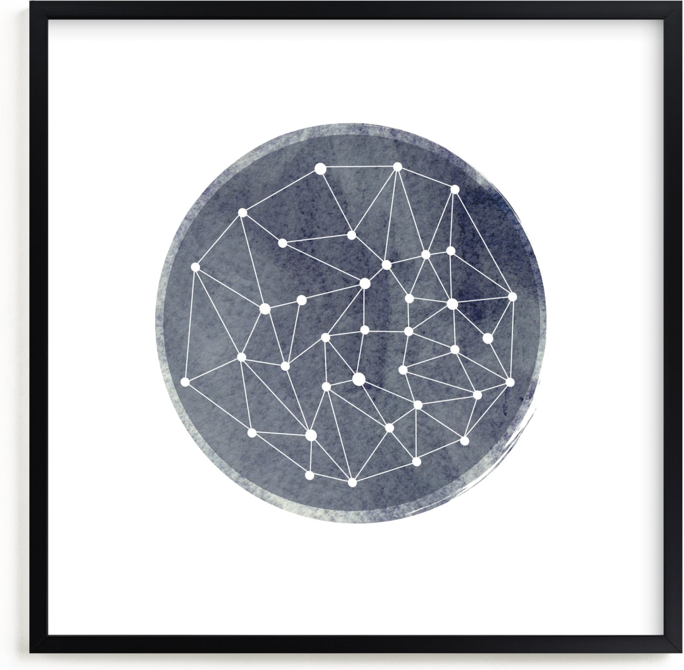 This is a blue nursery wall art by Annie Clark called Constellation.