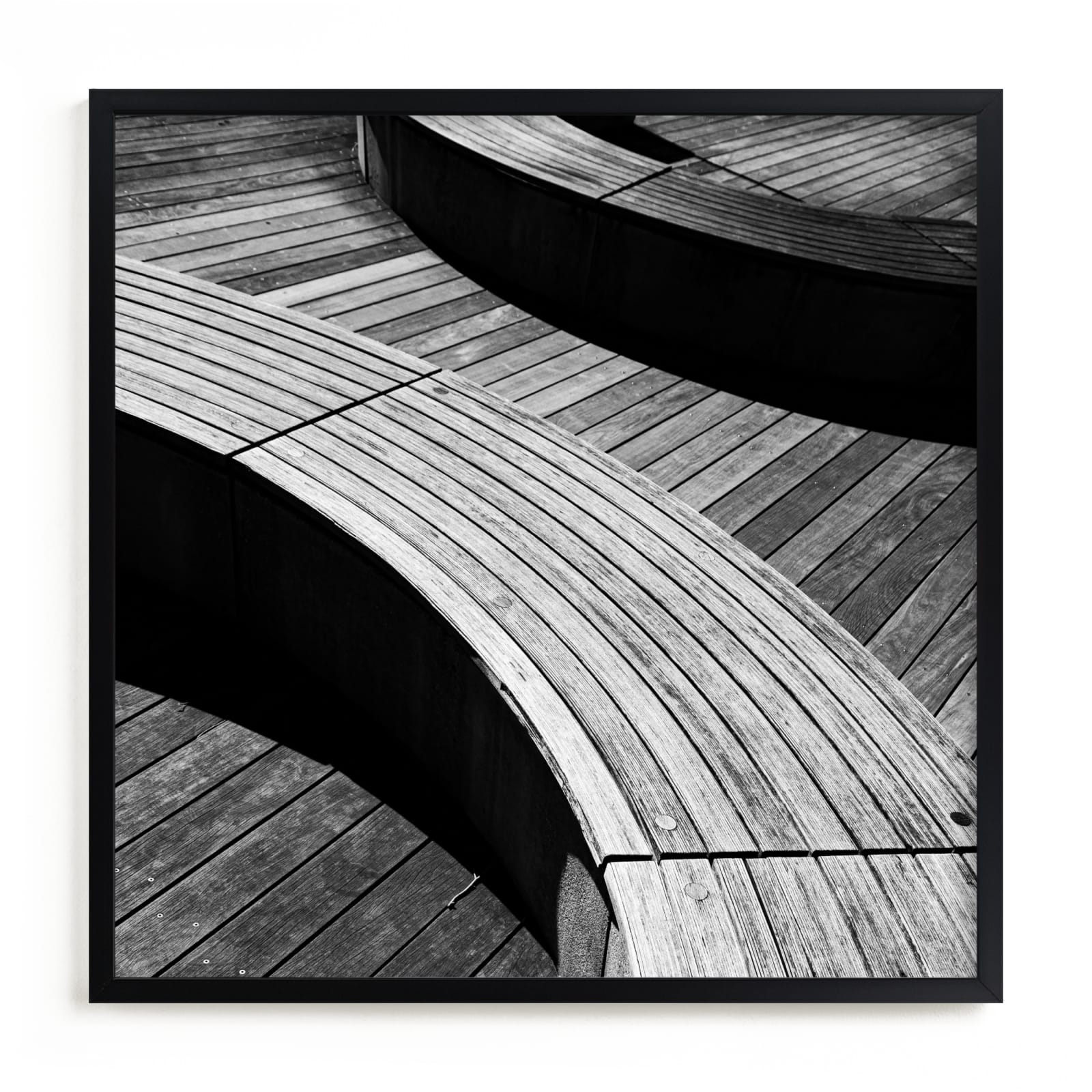 "Curve Bench Geometric III" - Limited Edition Art Print by Van Tsao in beautiful frame options and a variety of sizes.