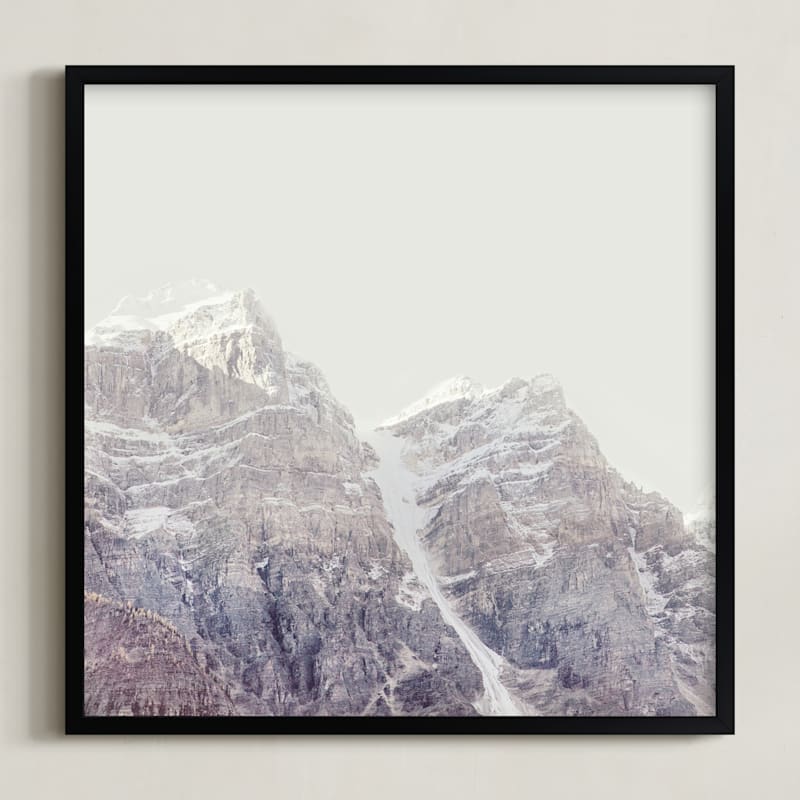 "Peak Experience" - Art Print in Pale Taupe by Irene Suchocki - Framed
