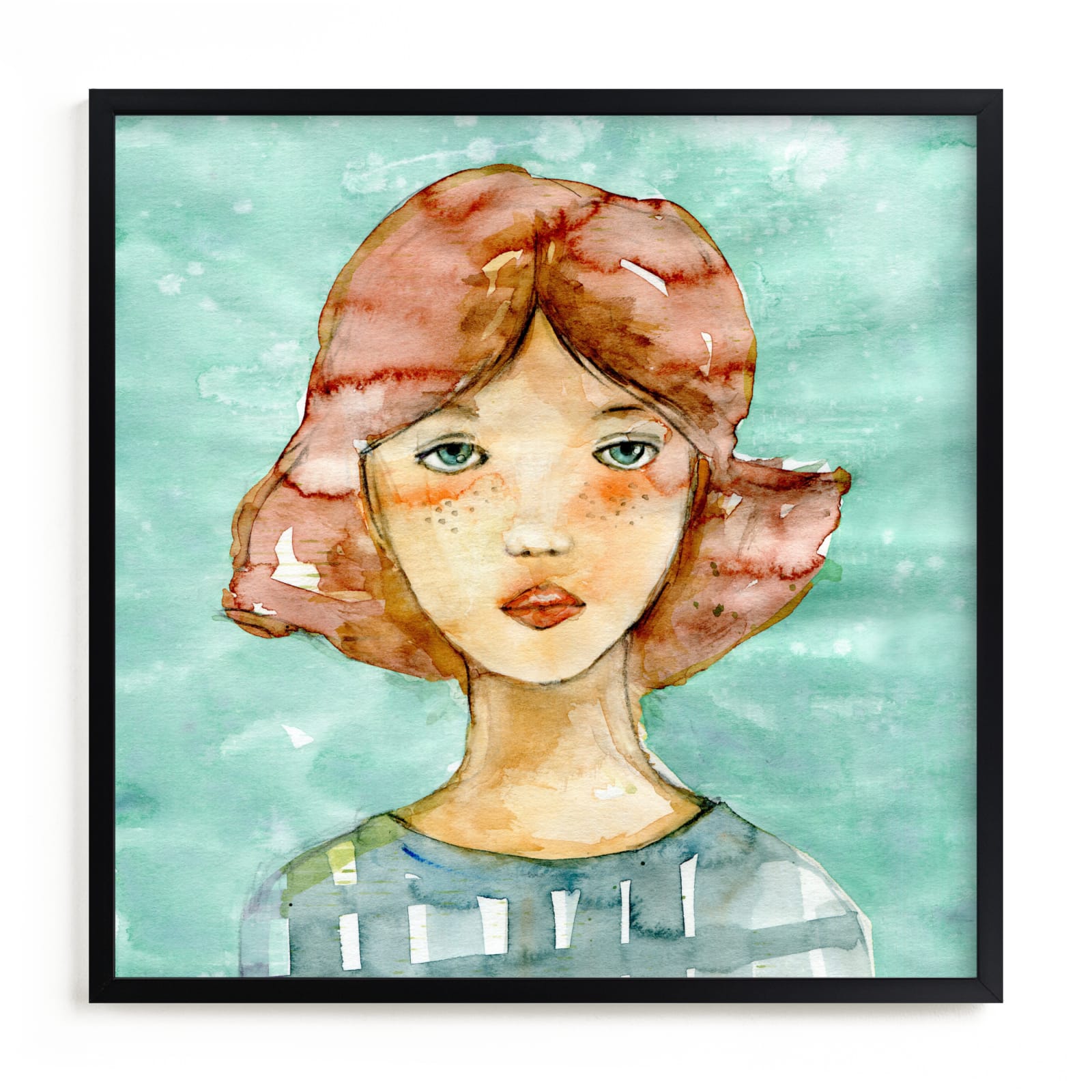 "While I wait" - Limited Edition Art Print by Lulaloo in beautiful frame options and a variety of sizes.